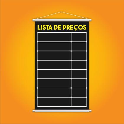 Imagem de Banner Lista de Preços Tabela Vendas Serviço Lona 60x40cm