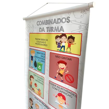 Imagem de Banner Pedagógico Infantil Escolar Combinados Da Turma