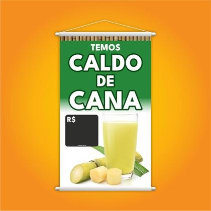 Imagem de Banner Temos Caldo De Cana Bebida Preço Lona 80X50Cm