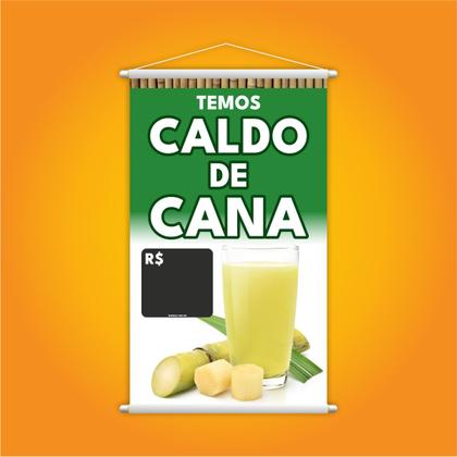 Imagem de Banner Temos Caldo de Cana Bebida Preço Lona Grande