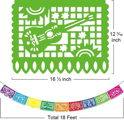 Imagem de Banners de festa Asoulin Mexican Fiesta Decoration, 5 peças, 90 pés