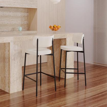 Imagem de Banqueta Alta Alloa com Estrutura Preta