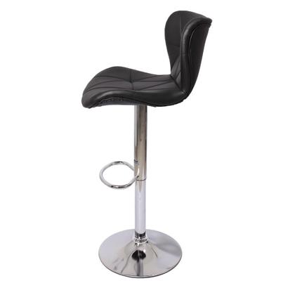 Imagem de Banqueta Alta Com Encosto Alto Estofado Para Cozinha Americana Balcão Bancada Ilha Formiga Preta