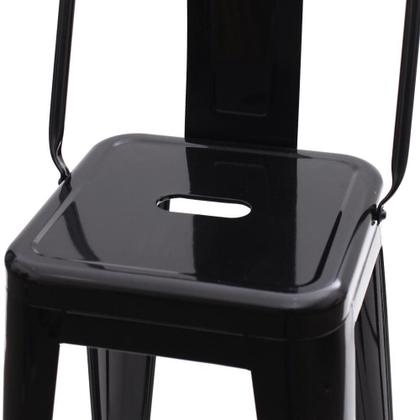 Imagem de Banqueta Alta com Encosto Tolix Iron Preto