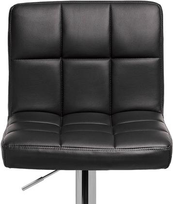 Imagem de Banqueta Alta Cozinha Bancada Giratória Estofada Preta Kit 4 Un