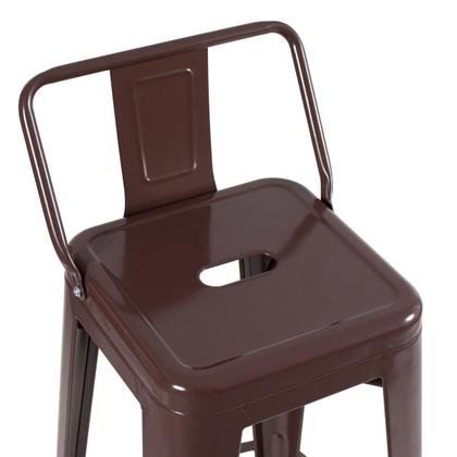 Imagem de Banqueta alta Iron Tolix com encosto - 76 cm -