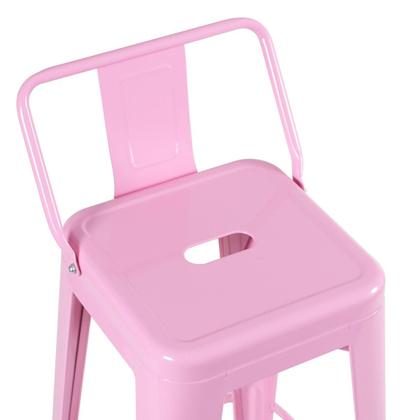 Imagem de Banqueta alta Iron Tolix com encosto - 76 cm -