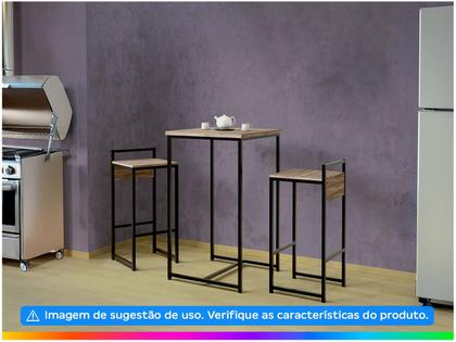 Imagem de Banqueta Alta Preta e Mel Multivisão Urbana