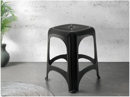 Imagem de Banqueta Baixa Preta Tramontina Basic Niterói