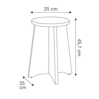 Imagem de Banqueta Baixa Tramontina em Madeira Pinus Natural Envernizada