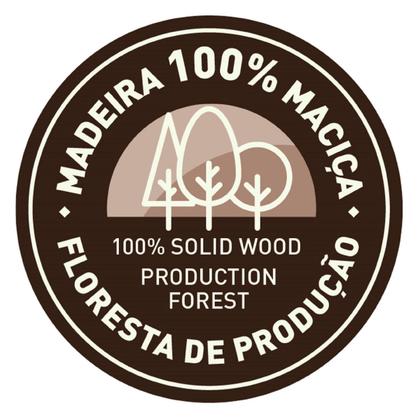 Imagem de Banqueta Baixa Tramontina em Madeira Pinus Natural Envernizada