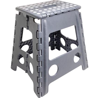 Imagem de Banqueta Banquinho Banco de Plástico 150kg Dobrável 39cm Alto Leve Moto Portátil Camping e Pesca Lyor