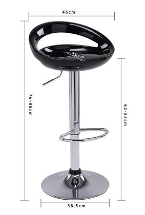 Imagem de Banqueta Bar Meia Lua Preta