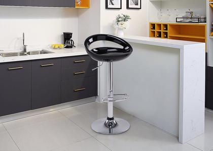 Imagem de Banqueta Bar Meia Lua Preta