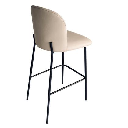 Imagem de Banqueta com Estrutura em Aço Carbono Preto Fosco Ana  Exclusiva