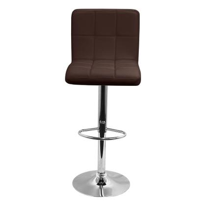 Imagem de Banqueta Confort Gomos Estofada Couro Giratória c/ regulagem