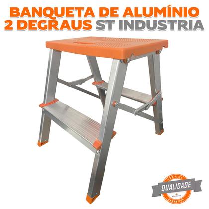 Imagem de Banqueta de Alumínio Bilateral 2 Degraus