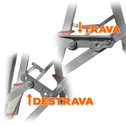 Imagem de Banqueta de Alumínio Bilateral 2 Degraus