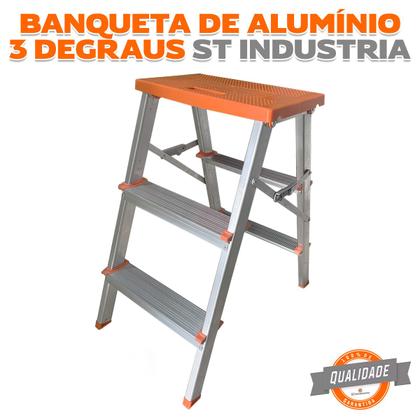 Imagem de Banqueta de Alumínio Bilateral 3 Degraus