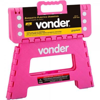 Imagem de Banqueta De Plástico Dobrável 220mm Reforçada Com Alça 150KG