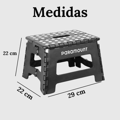 Imagem de Banqueta De Plástico Dobrável 220mm Reforçada Com Alça 150KG