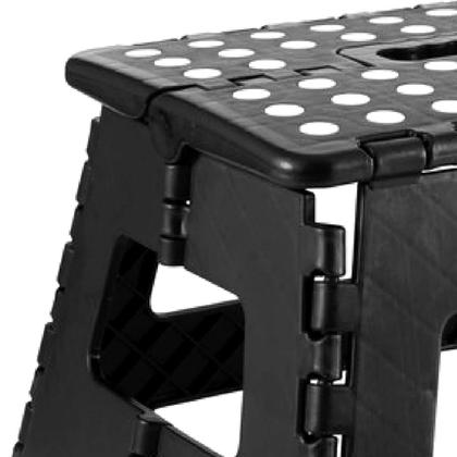 Imagem de Banqueta De Plástico Dobrável Vonder 220mm 150kg Preta