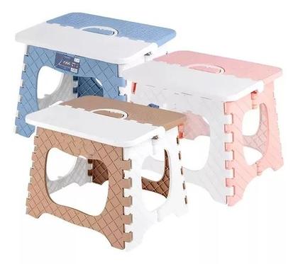 Imagem de Banqueta Dobrável Infantil Banquinho Portátil Reforçado