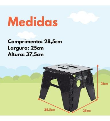 Imagem de Banqueta Dobrável Preta Arqplast