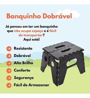 Imagem de Banqueta Dobrável Preta Arqplast