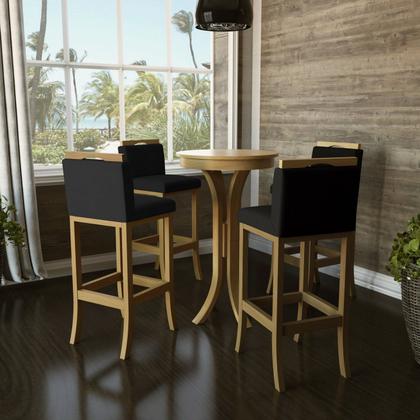 Imagem de Banqueta em Madeira Maciça Londres Baixa