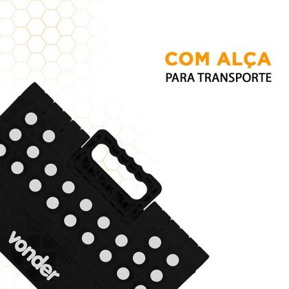 Imagem de Banqueta Escada Plastica Dobrável 45cm 150kg Preta Vonder