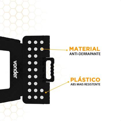 Imagem de Banqueta Escada Plastica Dobrável 45cm 150kg Preta Vonder