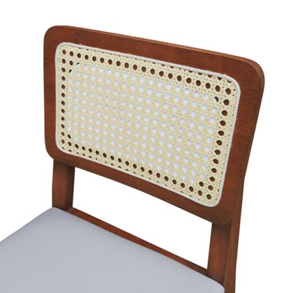 Imagem de Banqueta Gabi Encosto Anatômico c/ Telinha Sextavada e Assento Estofado c/ 68cm Altura - Amêndoa