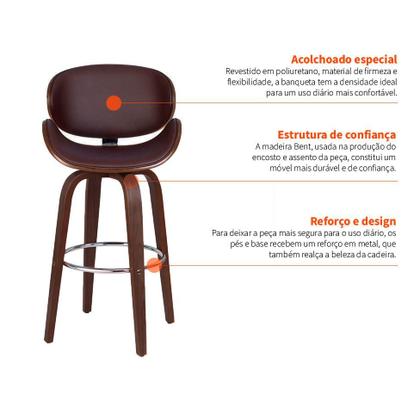 Imagem de Banqueta Giratória Helmond Marrom