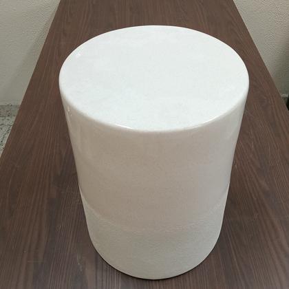 Imagem de Banqueta Home&Co 44x32x32cm Cerâmica Marfim para Sala Quarto e Ambiente Decoração