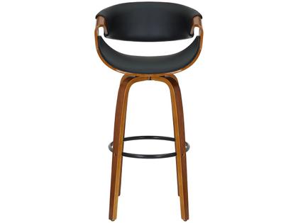 Imagem de Banqueta Média de Madeira Giratória Preta Otello DSG-004