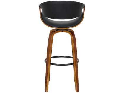 Imagem de Banqueta Média de Madeira Giratória Preta Otello DSG-004