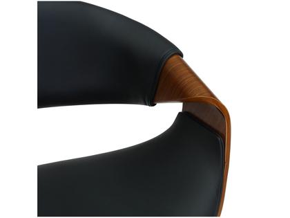 Imagem de Banqueta Média de Madeira Giratória Preta Otello DSG-004