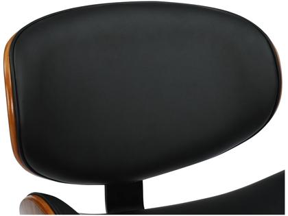 Imagem de Banqueta Média de Madeira Giratória Preta Otello DSG-005