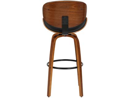 Imagem de Banqueta Média de Madeira Giratória Preta Otello DSG-005