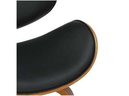 Imagem de Banqueta Média de Madeira Giratória Preta Otello DSG-005