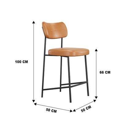 Imagem de Banqueta Media Mona material sintético Whisky - SSX Multicoisas