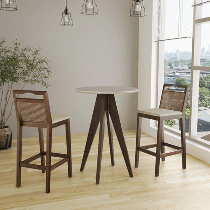 Imagem de Banqueta para Cozinha Madeira Maciça Rattan Vittoria