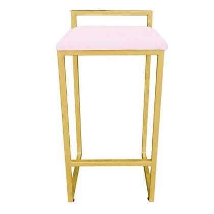 Imagem de Banqueta Pietra Suede Rosa Bebê