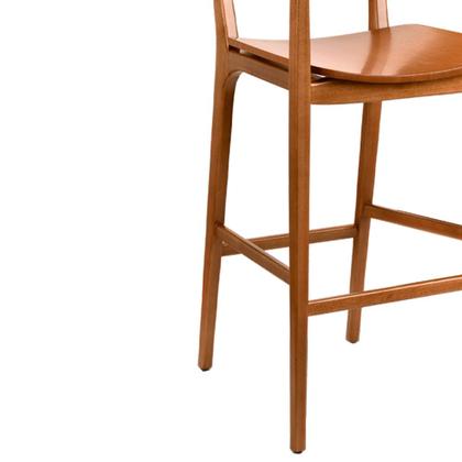 Imagem de Banqueta Piter 55cm Madeira Maciça com Braço - Sallar Home