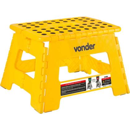 Imagem de Banqueta Plástica Dobrável Amarela 220 Mm Vonder