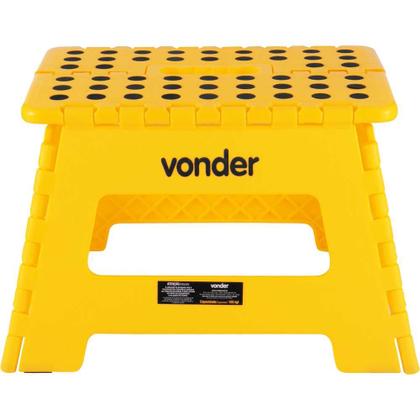 Imagem de Banqueta plástica dobrável, amarela, altura 220 mm, VONDER