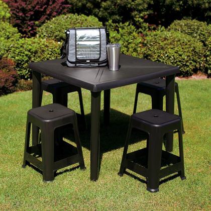 Imagem de Banqueta Plastica Preta Mor 