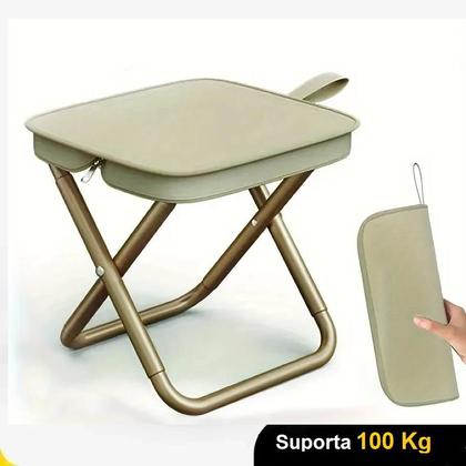 Imagem de Banqueta Portátil Bolsa Mini Cadeira Suporta 100 kg Banco
