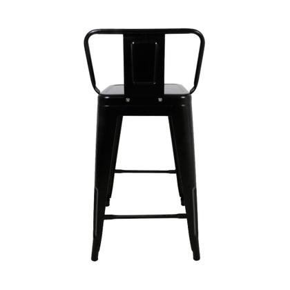 Imagem de Banqueta Tolix Média com Encosto Preta